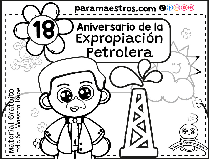 Efemérides para colorear Marzo paramaestros