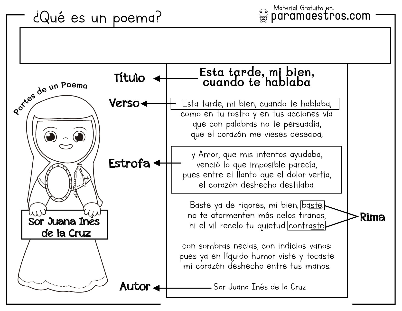 Cuento De Sor Juana Ines Dela Cruz Para Niños