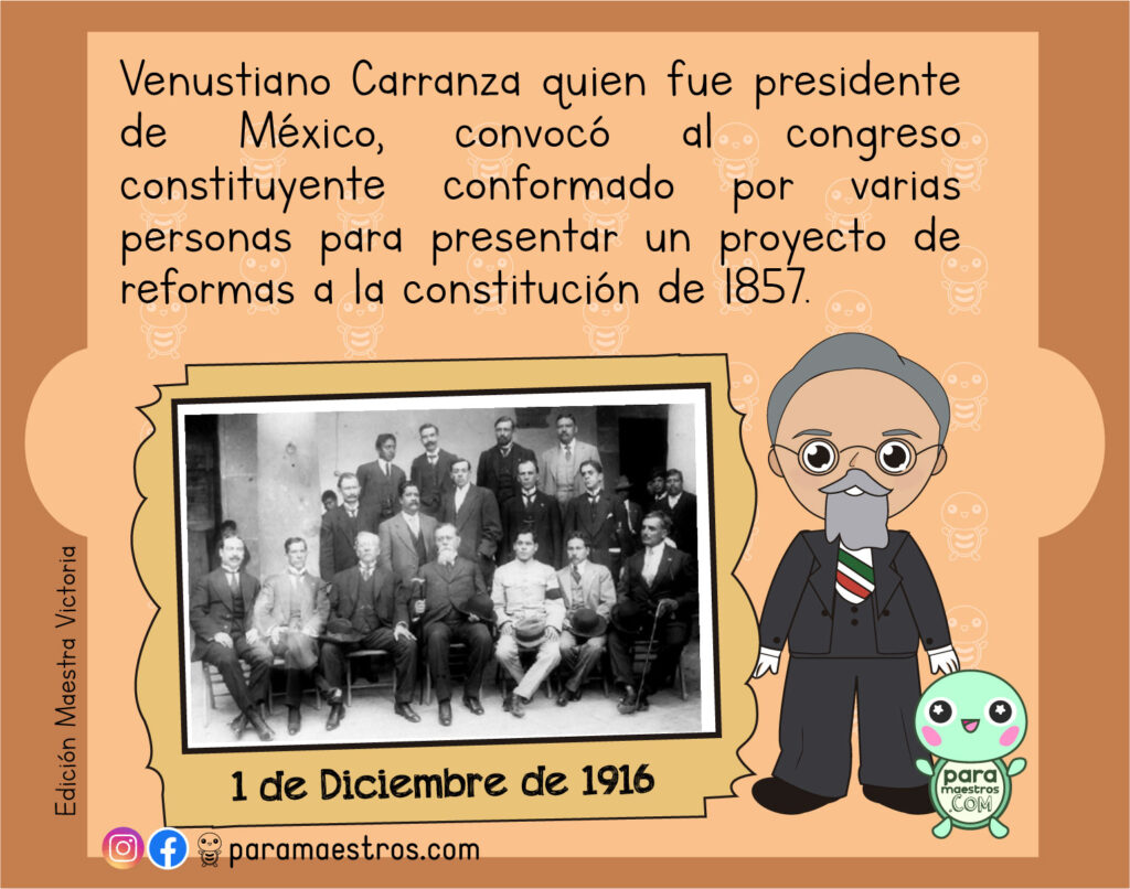 戮 Historia Fichas «Aniversario de la Constitución de 1917» – paramaestros